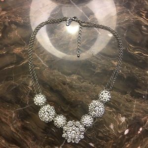 Silver ornate bib necklace NWOT
